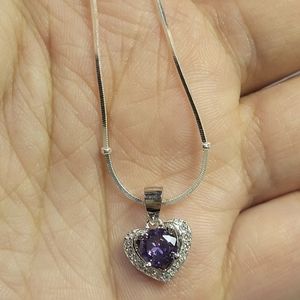 925 Sterling Silver Diamond Necklace